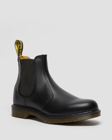 Men's Dr Martens 2976 Smooth Leather Ankle Boots Black | AU 426EBC